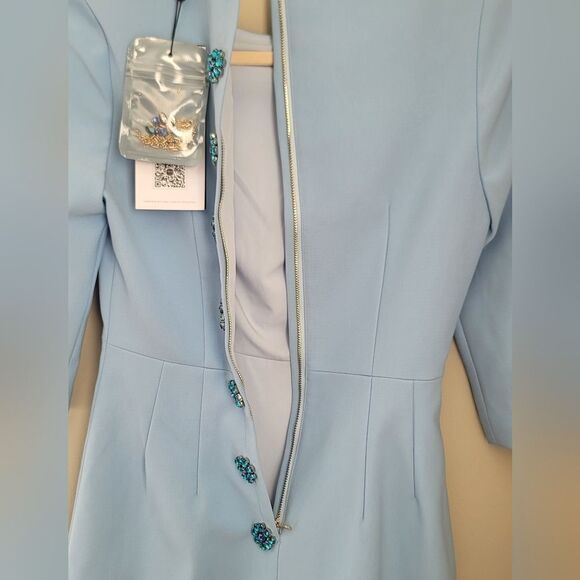 Blue Dress With Sequin Embroidery #463 - Picture 7 of 16